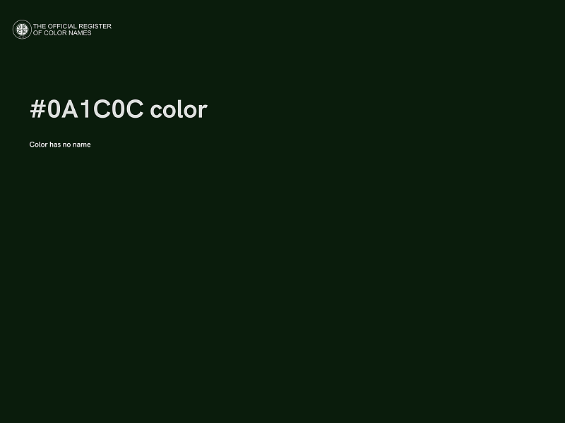 #0A1C0C color image