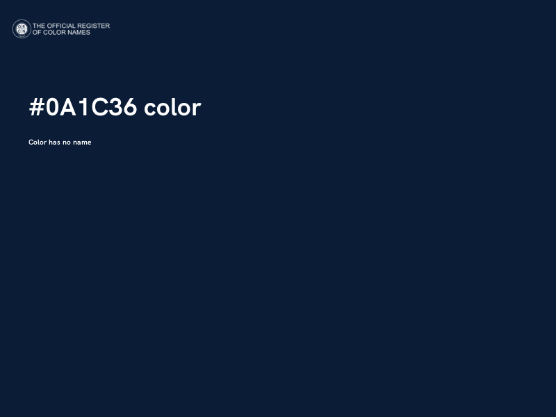 #0A1C36 color image