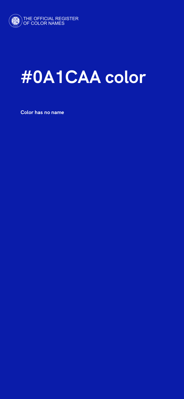 #0A1CAA color image