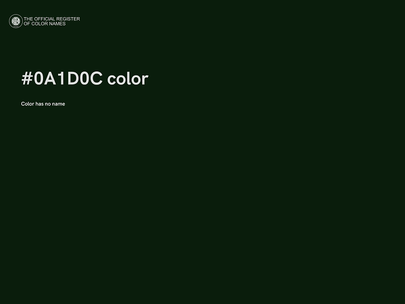 #0A1D0C color image