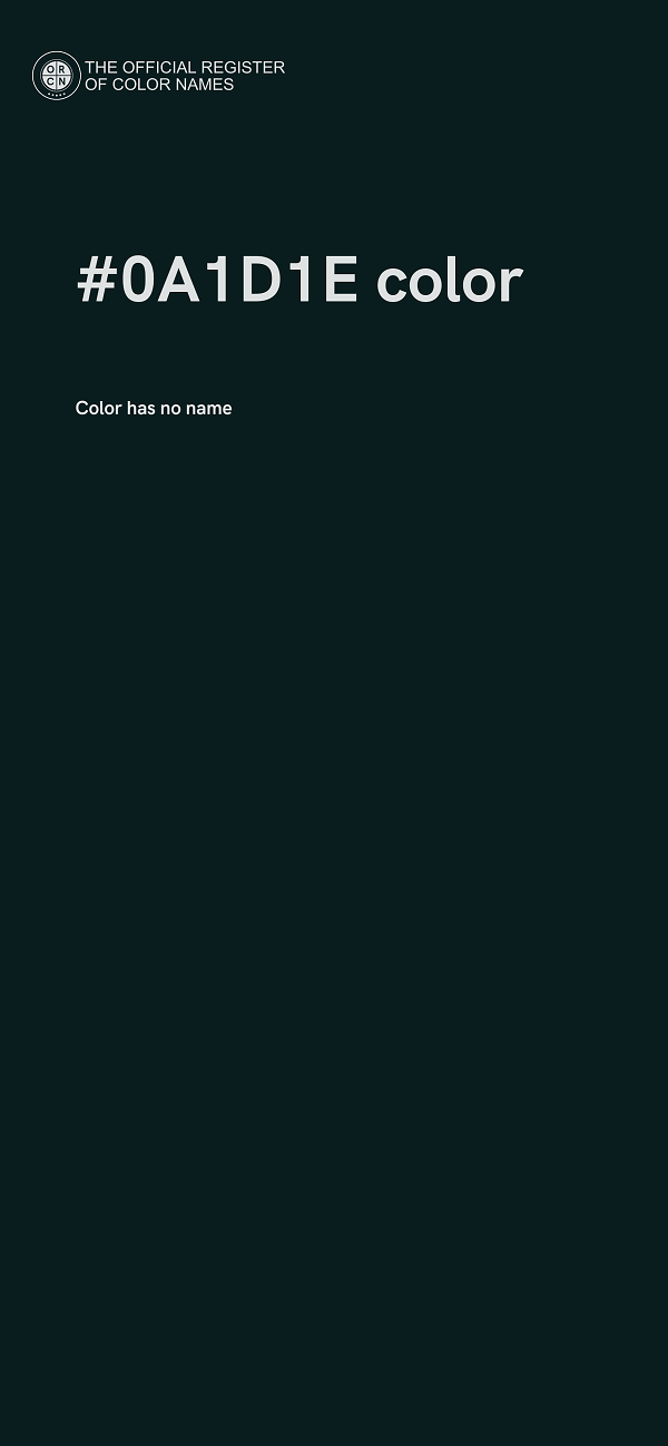 #0A1D1E color image