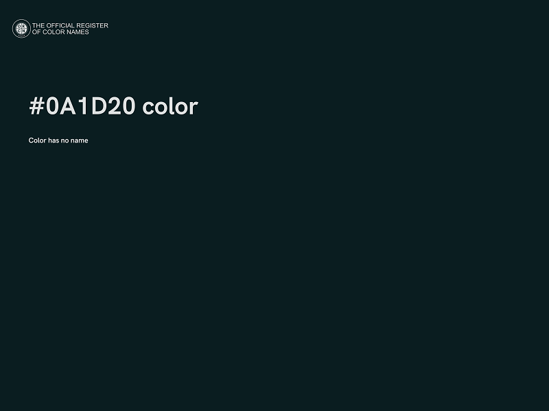 #0A1D20 color image