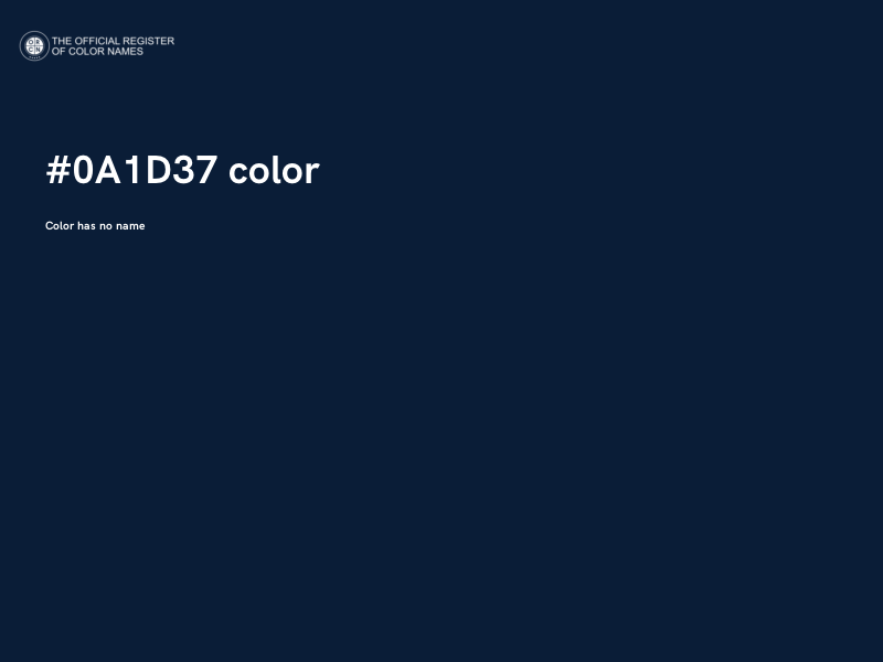 #0A1D37 color image
