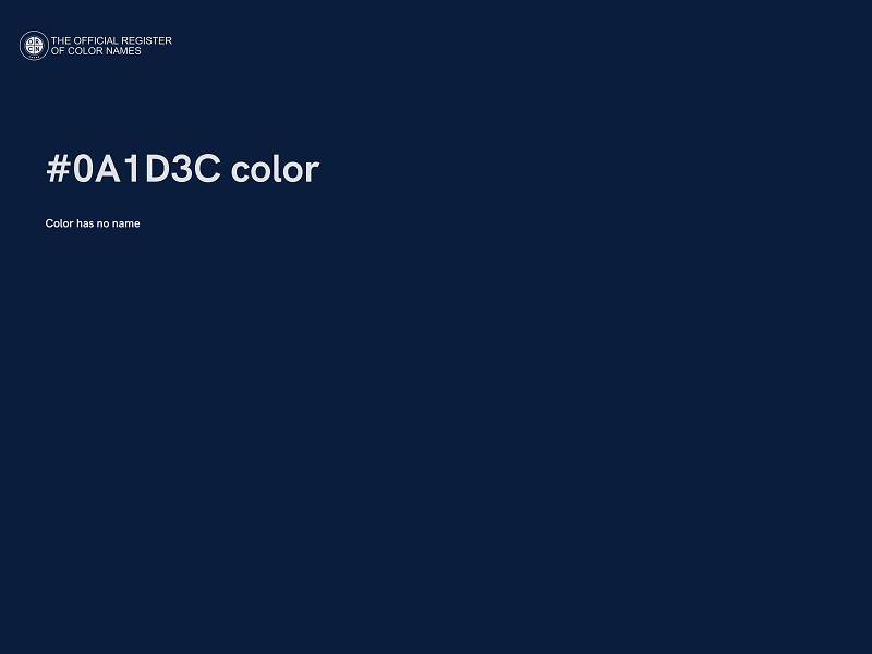 #0A1D3C color image