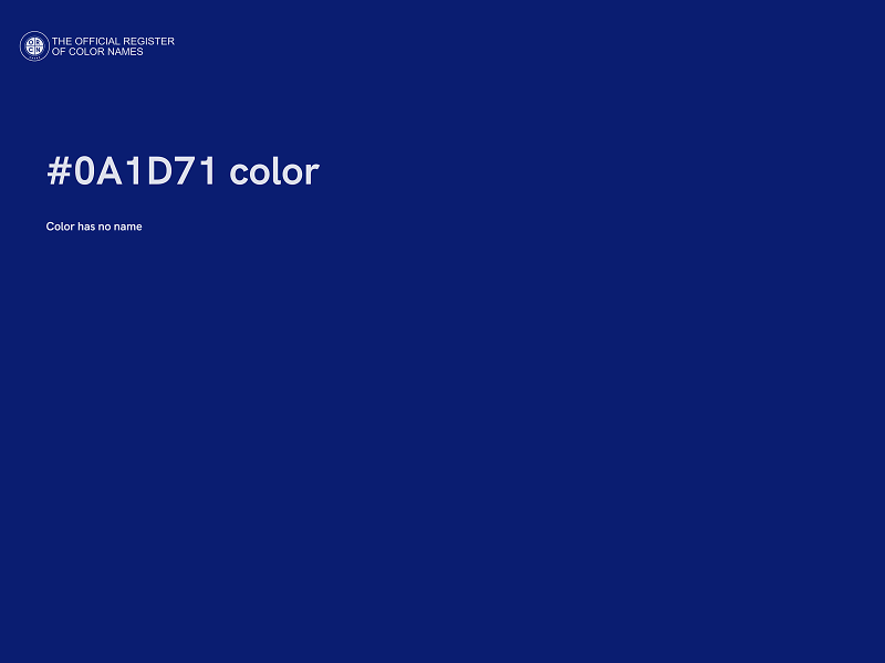 #0A1D71 color image