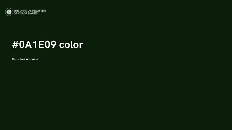 #0A1E09 color image