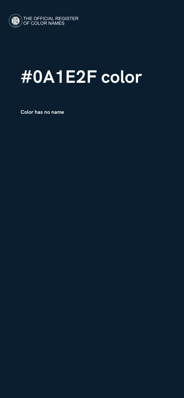 #0A1E2F color image