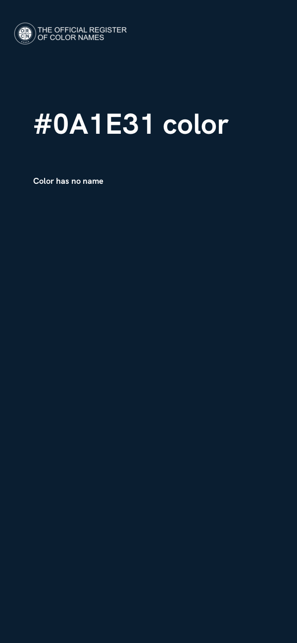 #0A1E31 color image