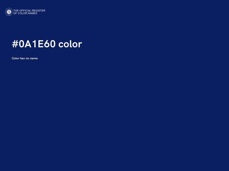 #0A1E60 color image