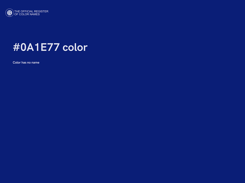 #0A1E77 color image