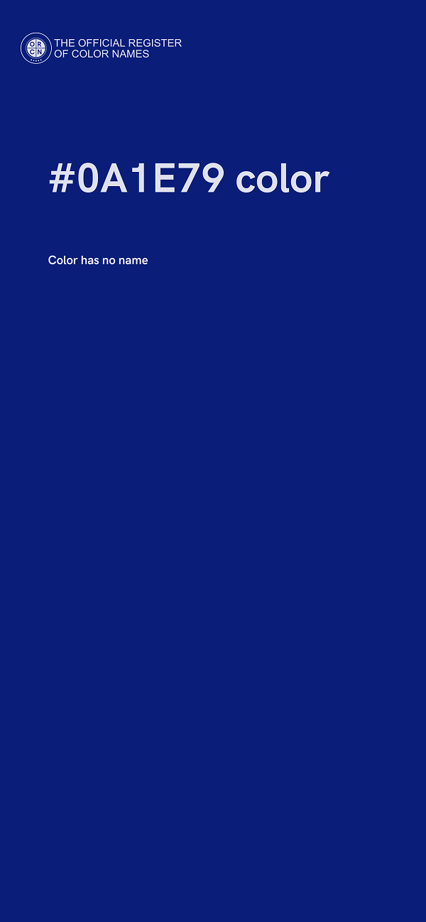 #0A1E79 color image