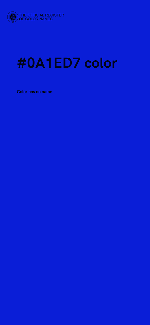 #0A1ED7 color image
