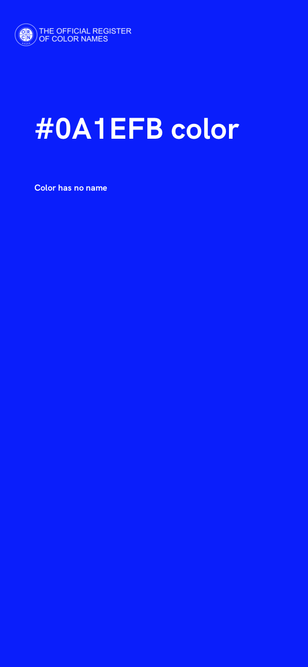 #0A1EFB color image