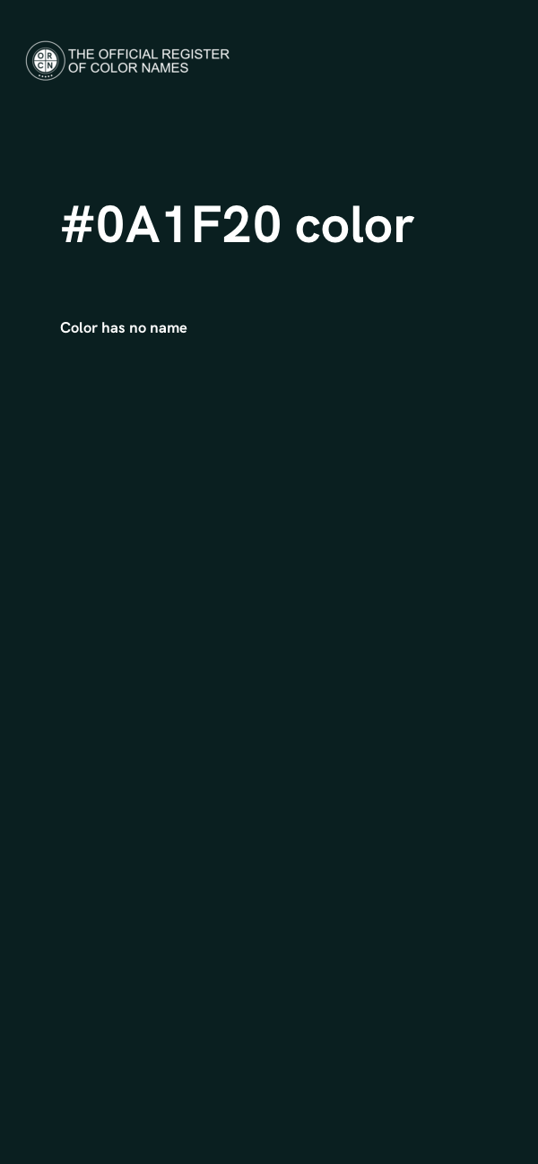 #0A1F20 color image