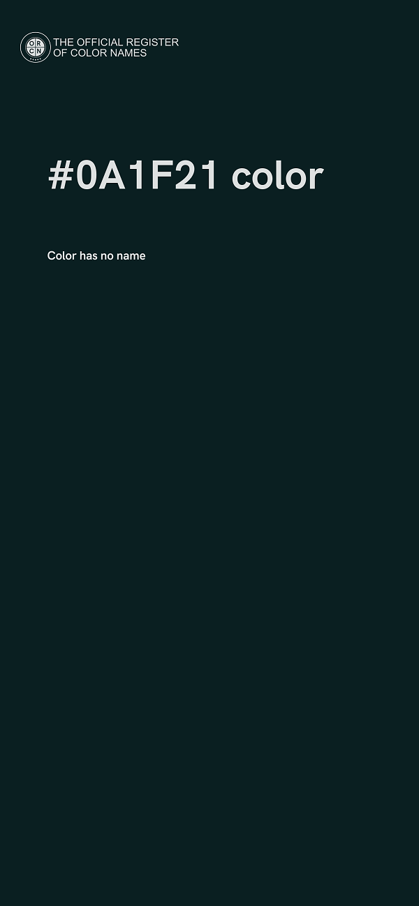 #0A1F21 color image