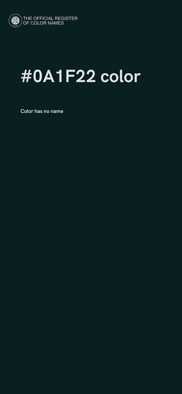 #0A1F22 color image