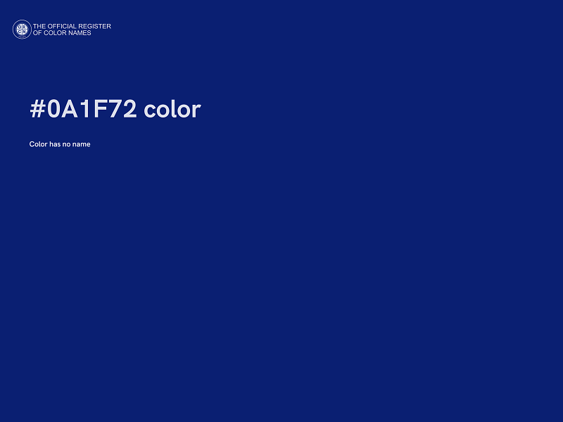 #0A1F72 color image