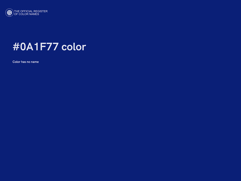 #0A1F77 color image