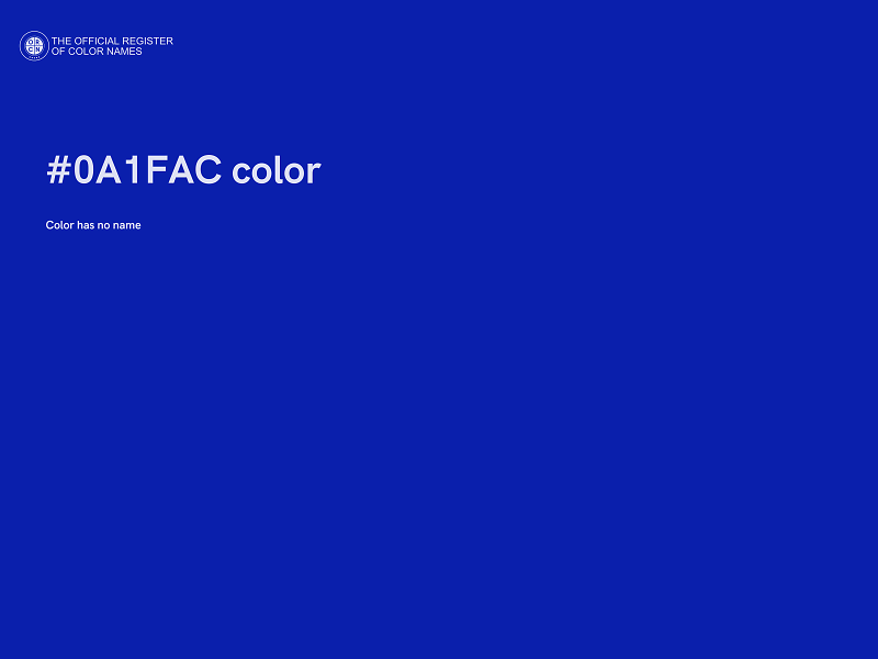 #0A1FAC color image