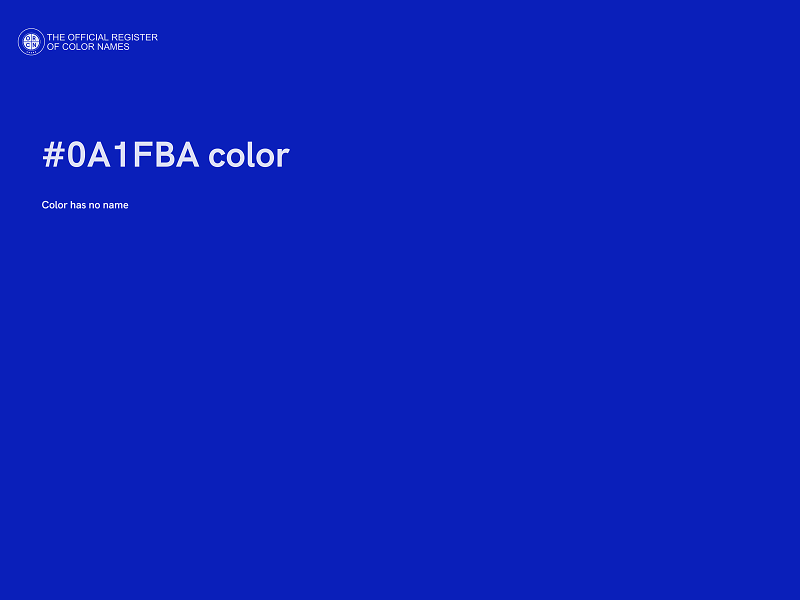 #0A1FBA color image