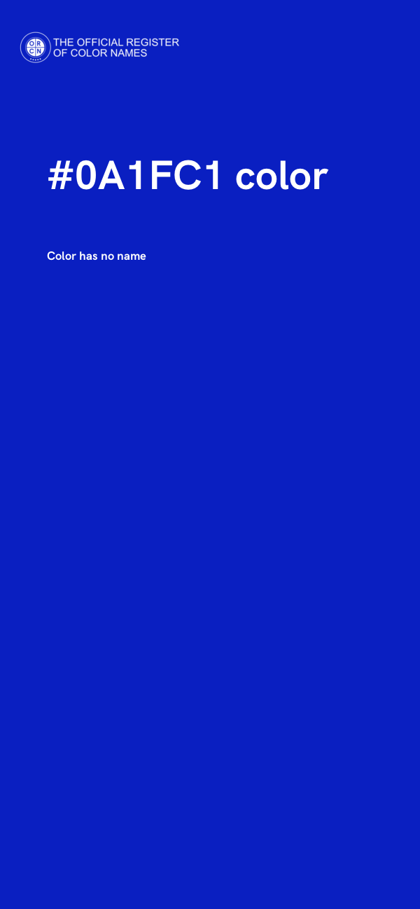#0A1FC1 color image
