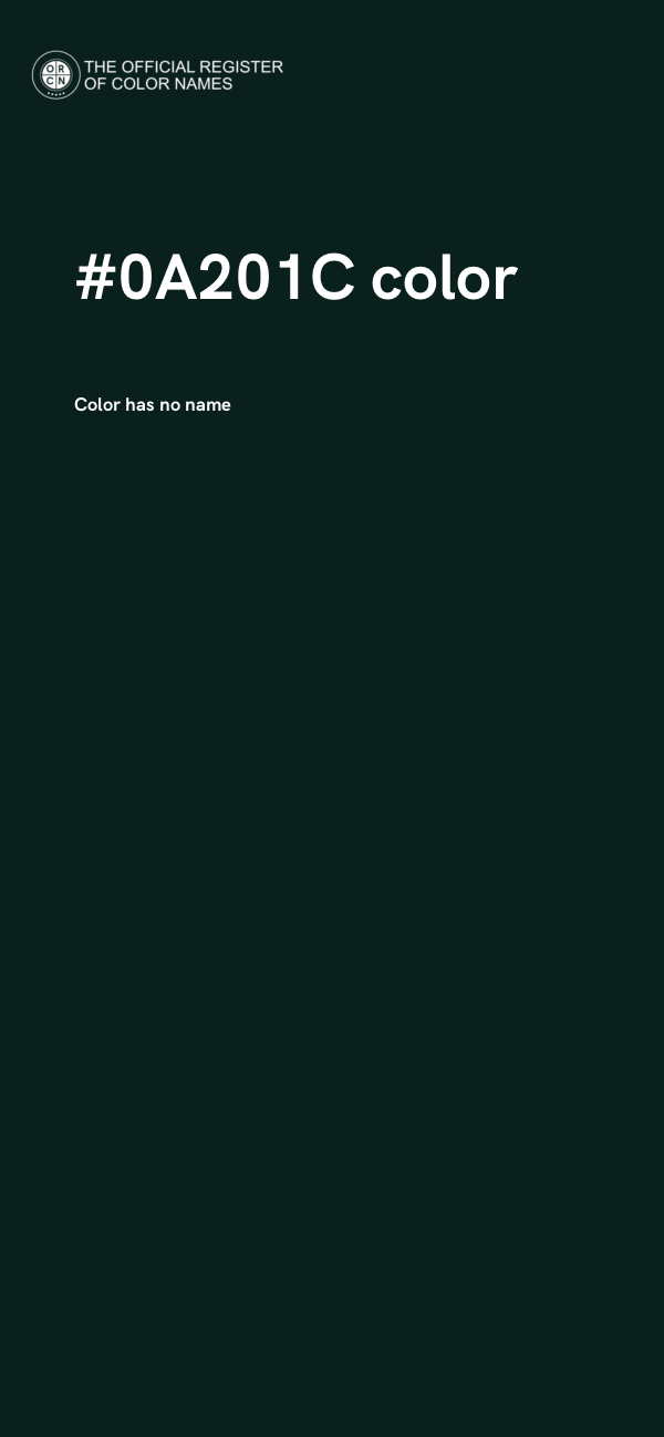 #0A201C color image