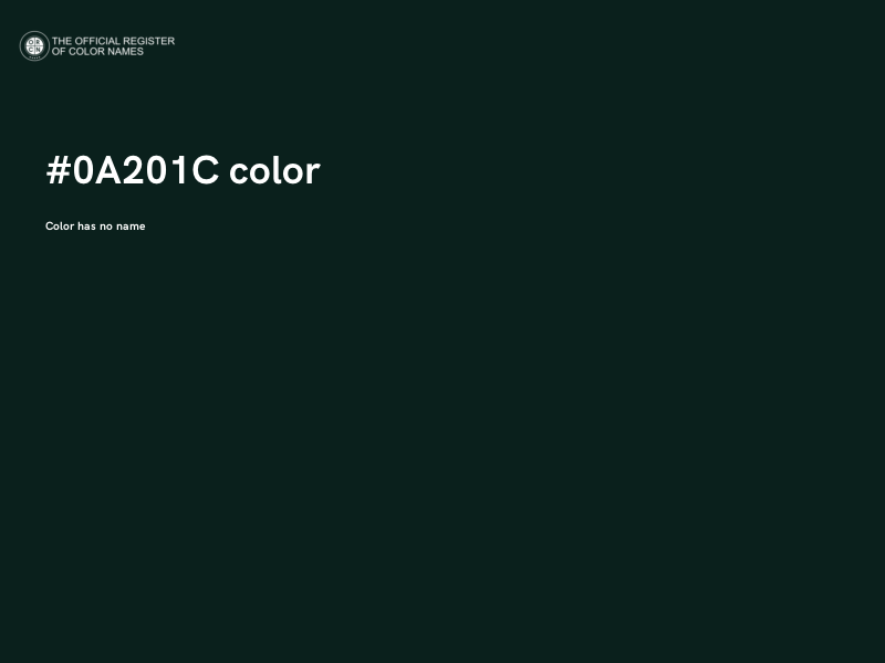 #0A201C color image