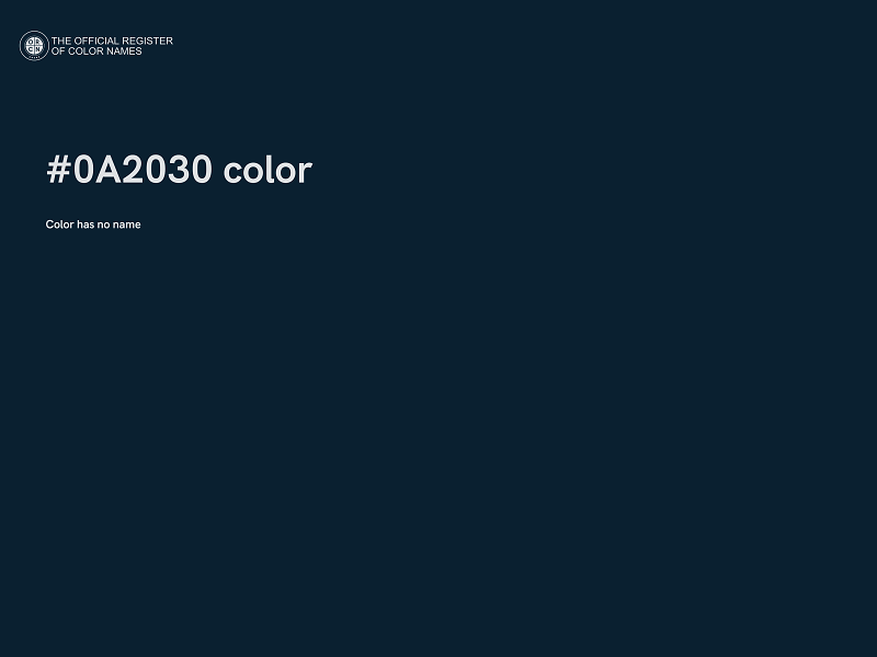 #0A2030 color image