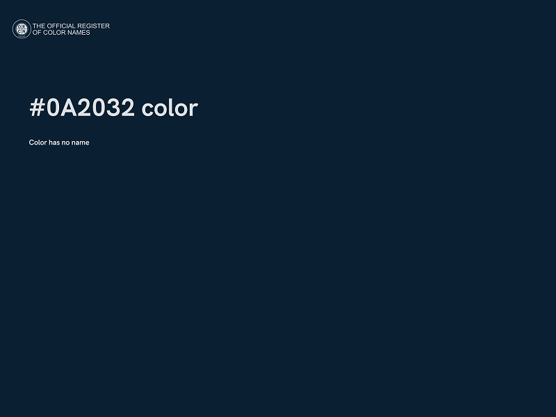 #0A2032 color image
