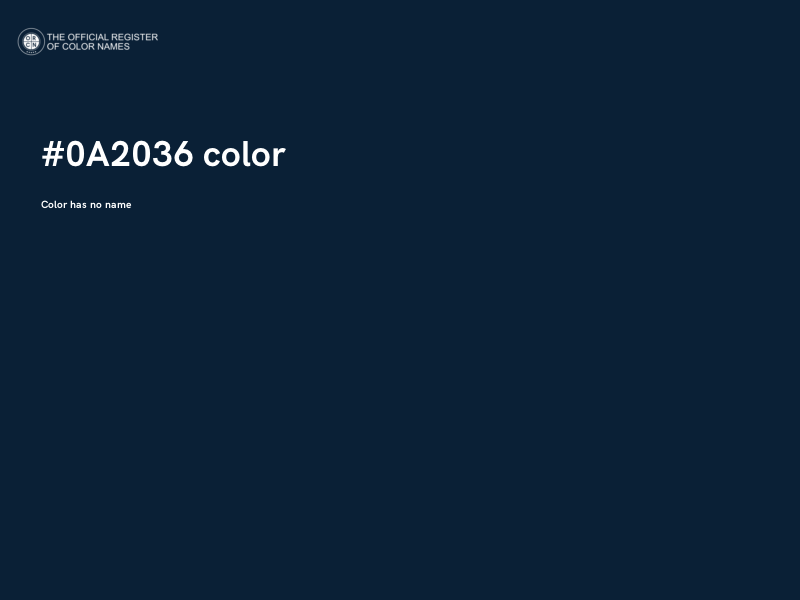 #0A2036 color image