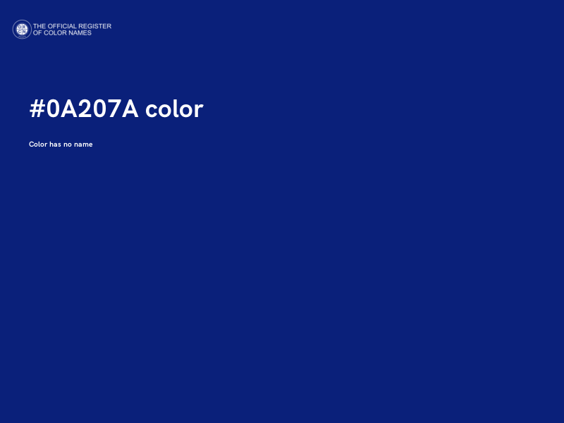 #0A207A color image