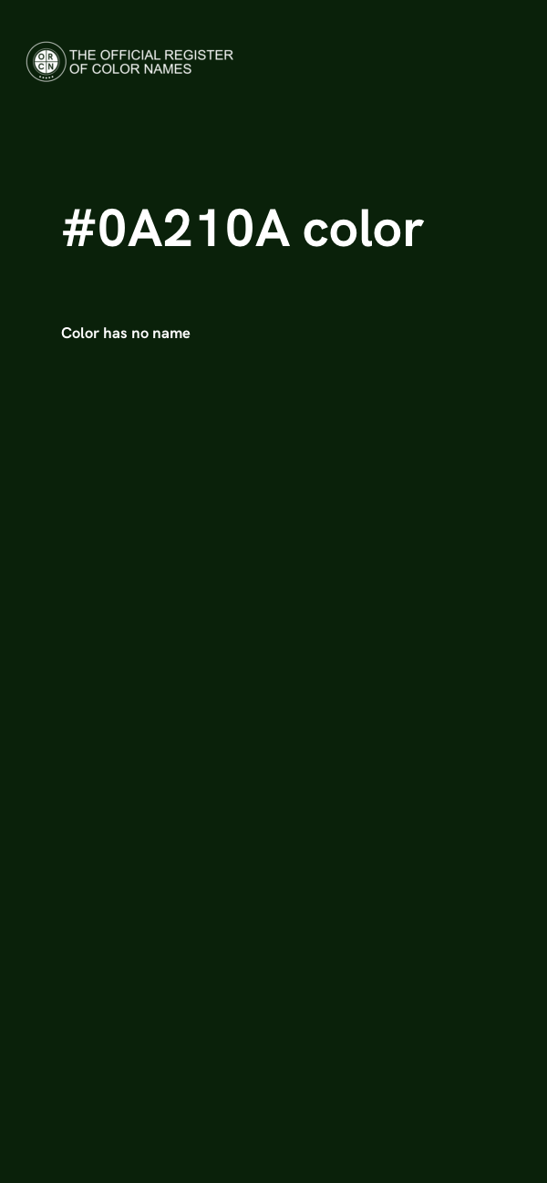 #0A210A color image