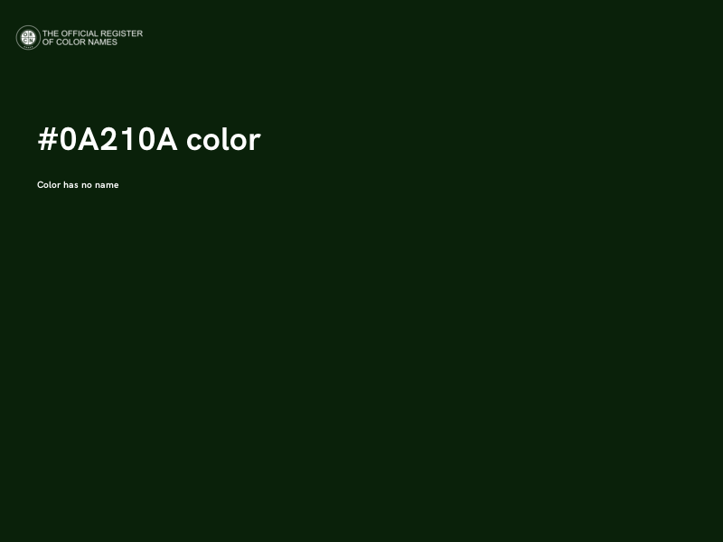 #0A210A color image