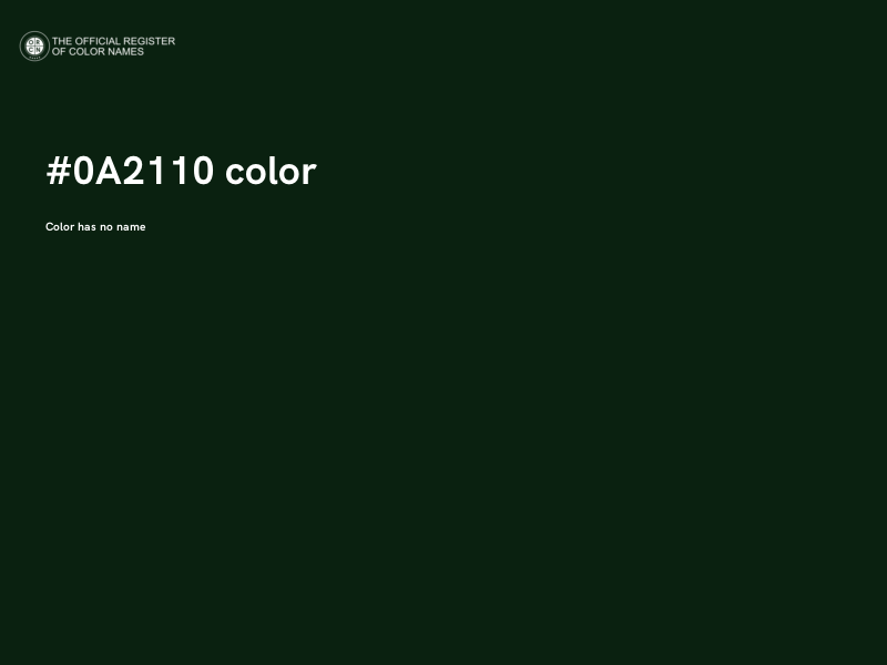 #0A2110 color image