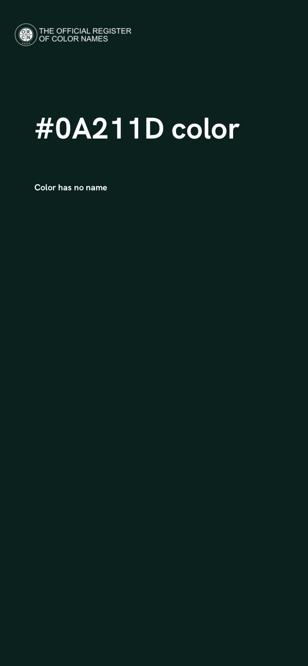 #0A211D color image