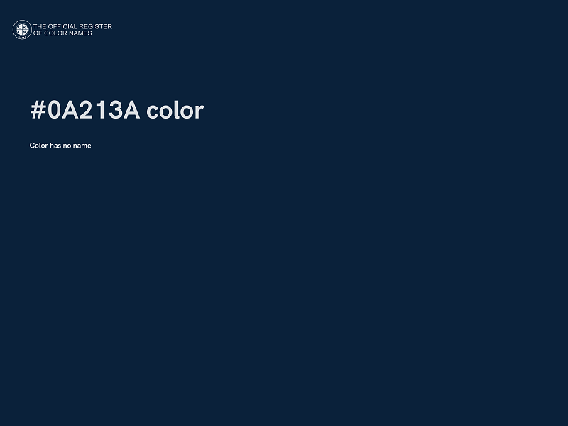 #0A213A color image