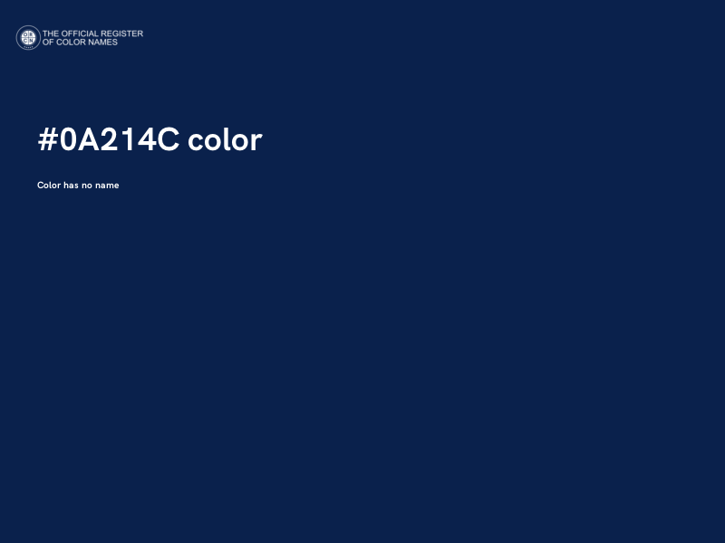 #0A214C color image