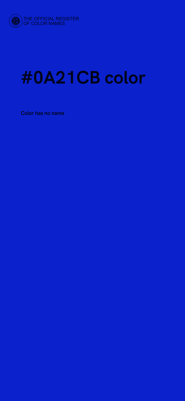 #0A21CB color image