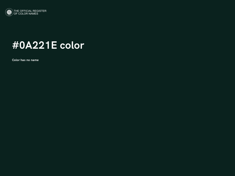 #0A221E color image