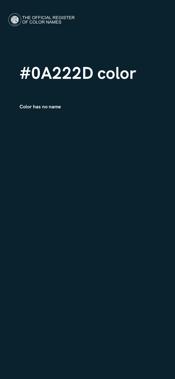 #0A222D color image