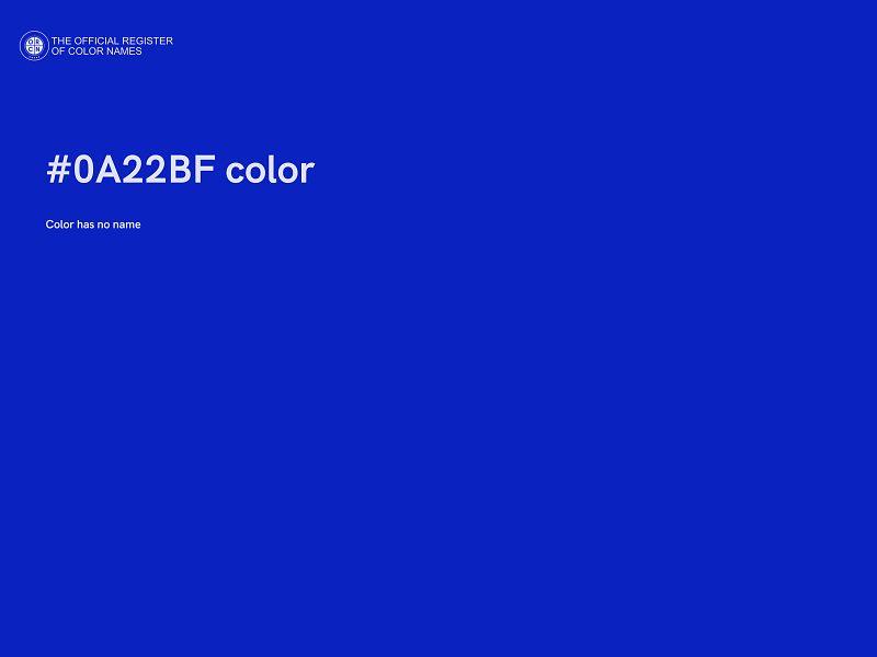 #0A22BF color image