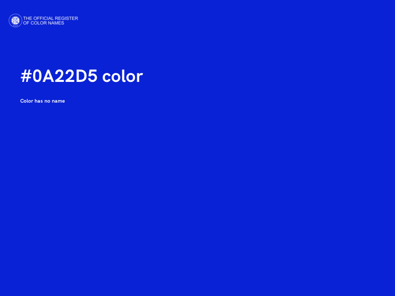 #0A22D5 color image