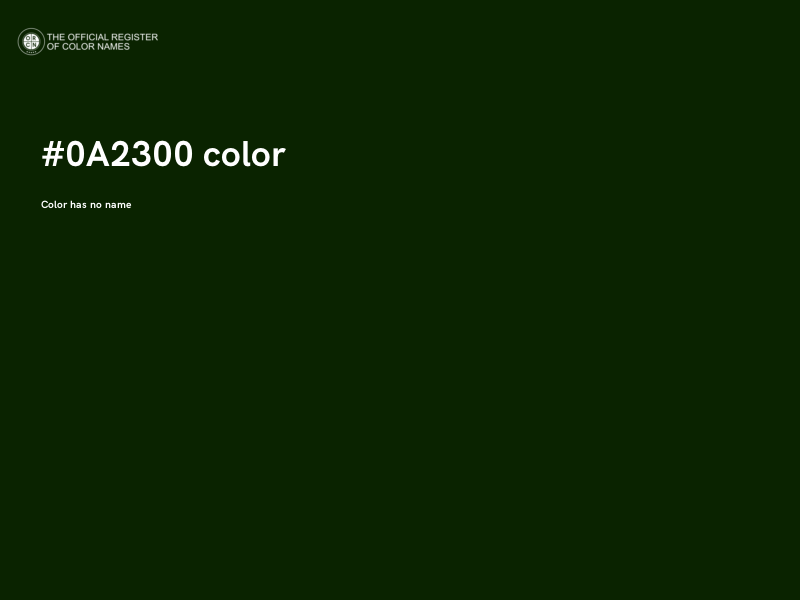 #0A2300 color image