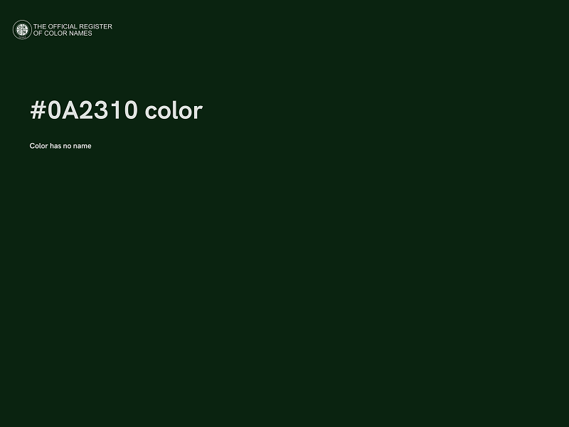 #0A2310 color image