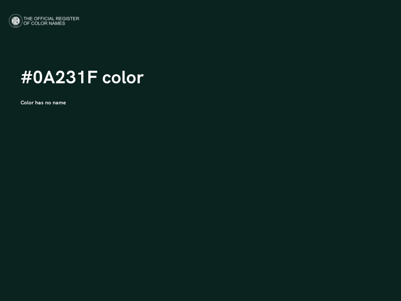#0A231F color image