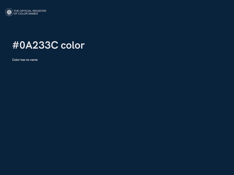 #0A233C color image