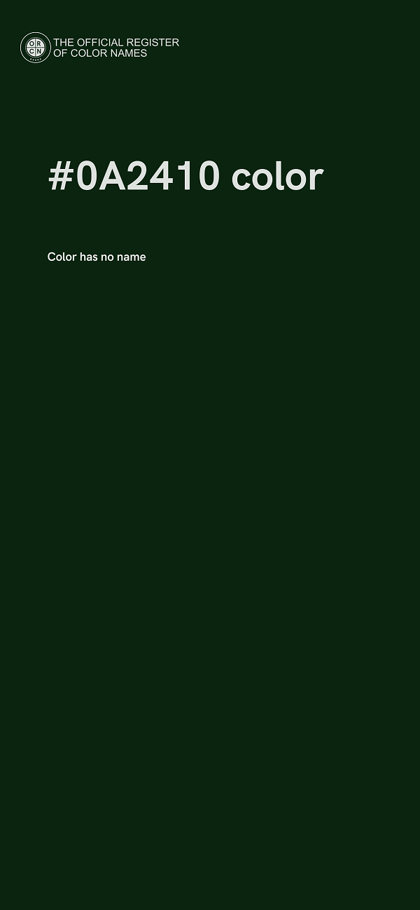 #0A2410 color image