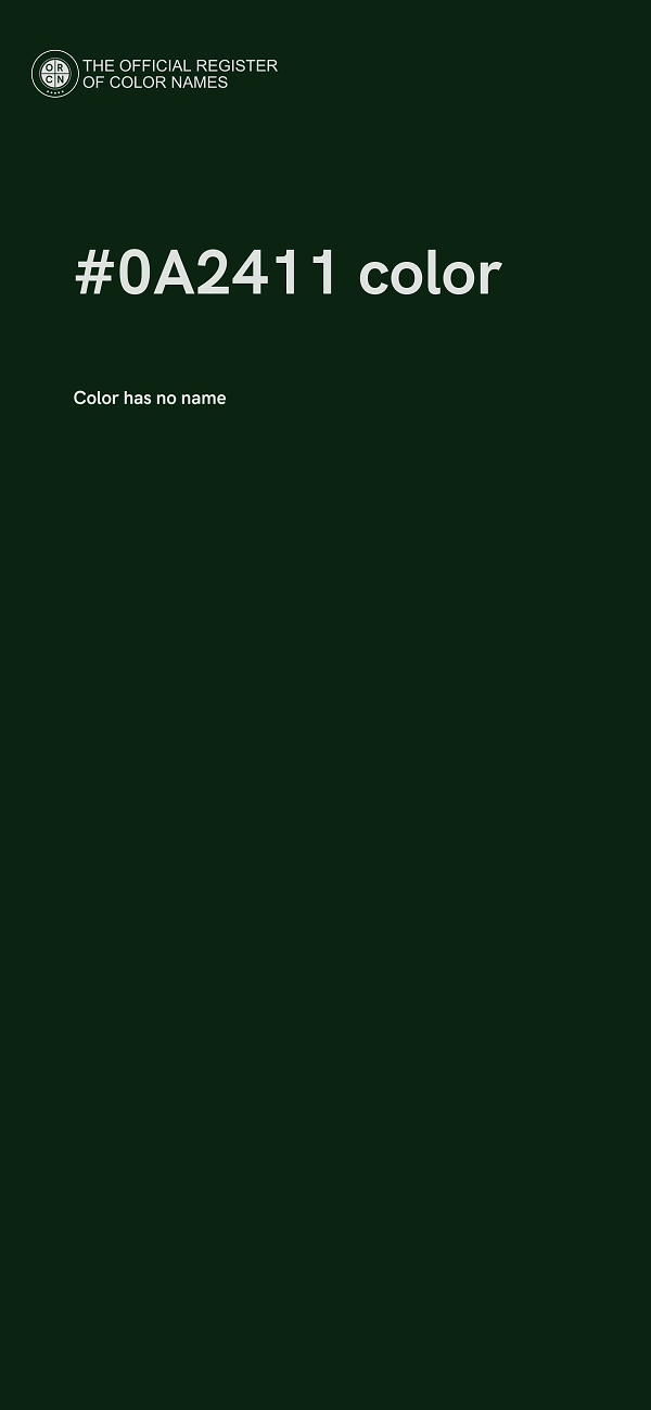 #0A2411 color image