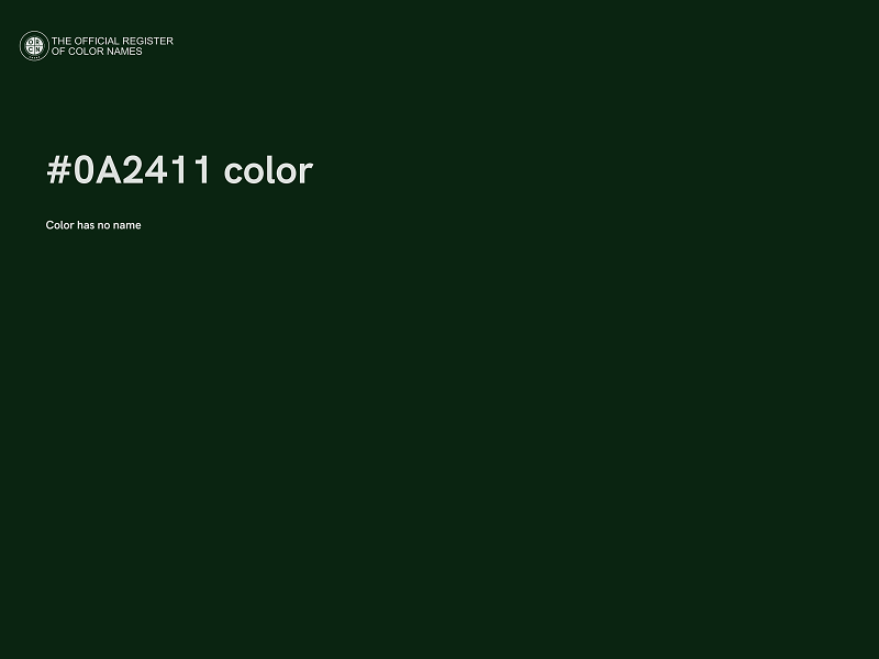 #0A2411 color image