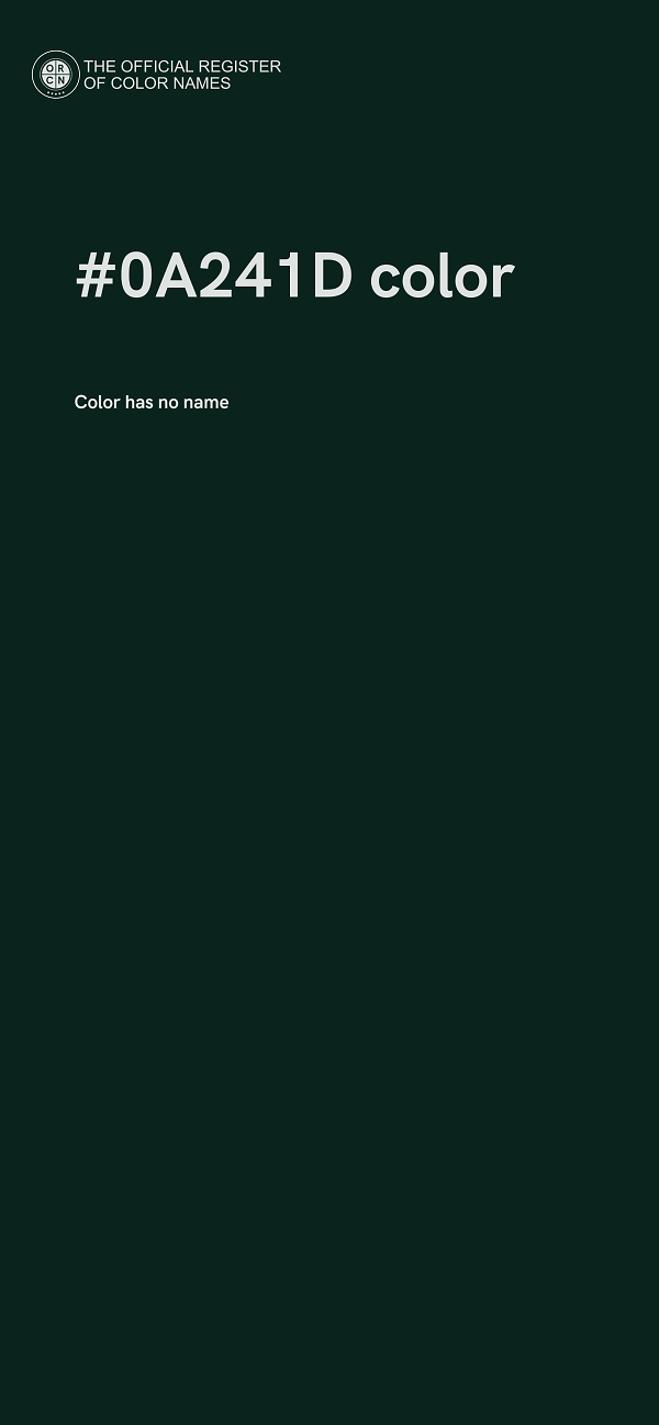 #0A241D color image